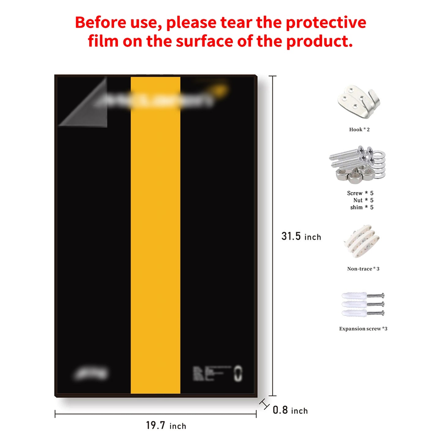 iLuane Display Wallboard for Lego Technic McLaren P1 42172 Coarse Striated  (Only Display Wallboard)