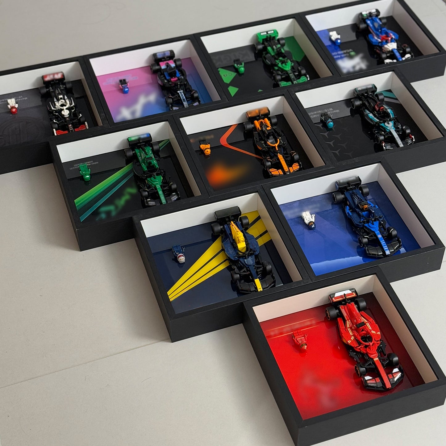 iLuane Display Wallboard for Lego Speed Champions Ultimate ollector's Pack 66802, Contains 10 Sets in 1, Adult Collectibles Wall Mount, Home or Office Décor (No Car Included)