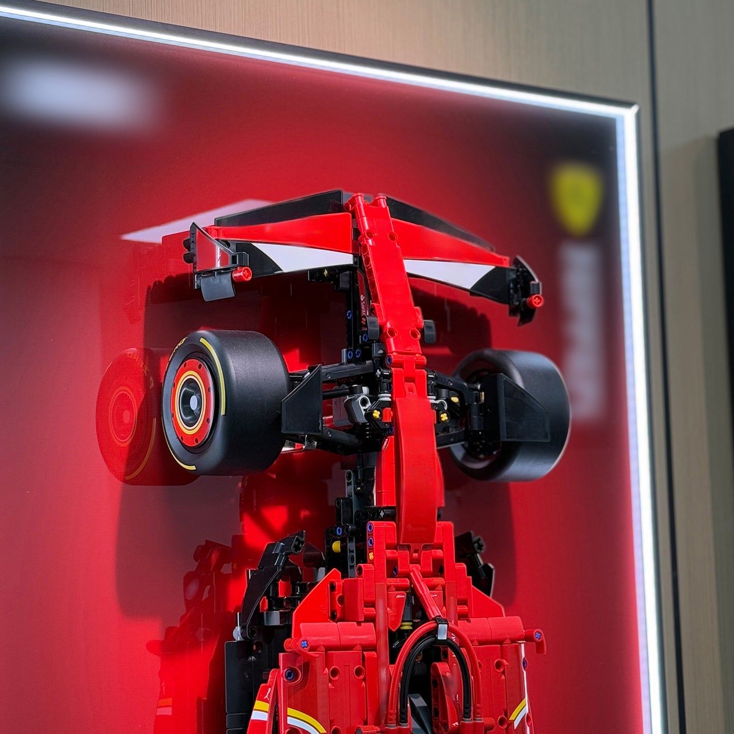 iLuane Display Wallboard for Lego Technic SF-24 Model Car Kit Building Set 42207 with LED Lights (No Car Included)