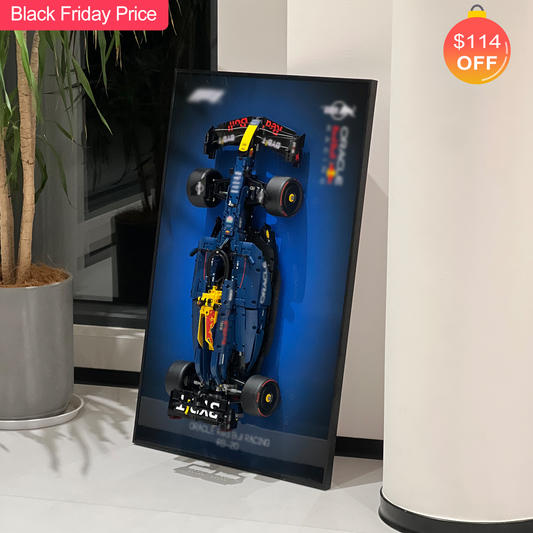 iLuane Display Wallboard for Lego Technic Oracle Red Bull Racing RB20 F1 Car 42206 (No Car Included)