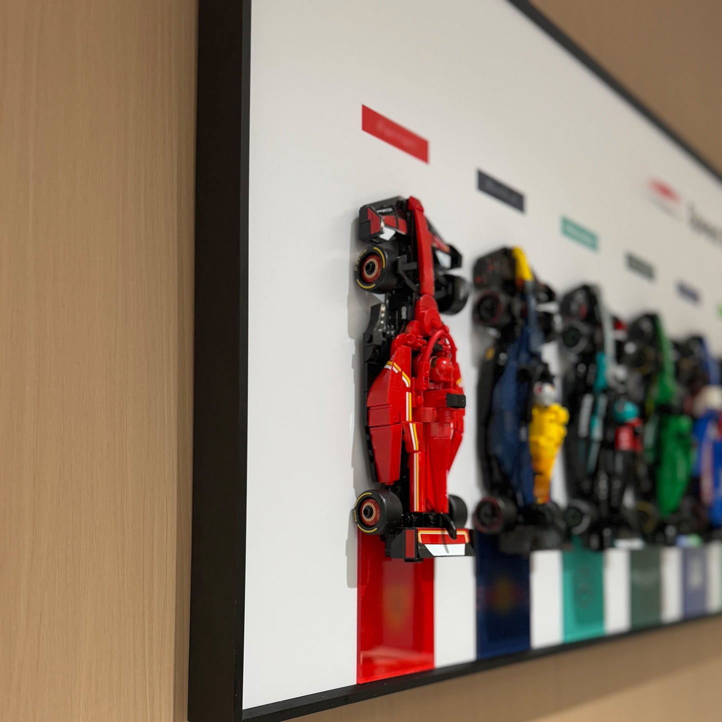 iLuane Display Wallboard for LEGO Speed Champions Ultimate Collector's Pack 66802, Holds 10 Cars on One Frame, Adult Collectibles Wall Mount, Home or Office Décor, Style A (No Car Included)