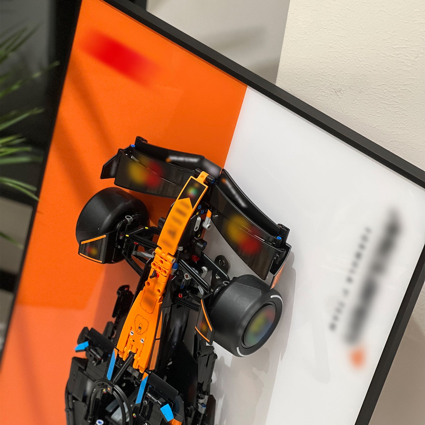 iLuane Display Wallboard for LEGO Technic McLaren MCL39 42228 Race Car Model Kit, Adult Collectibles Wall Mount, Room or Office Decor for Men & Women, Two-Tone (No Car Included)