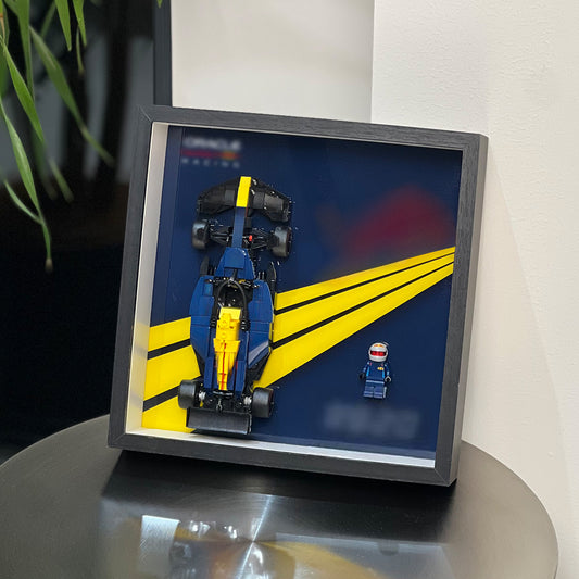iLuane Display Wallboard for Speed Champions Racing RB20 Race Car Model Kits - Building Set 77243, Adult Collectibles Wall Mount, Home or Office Décor (No Car Included)
