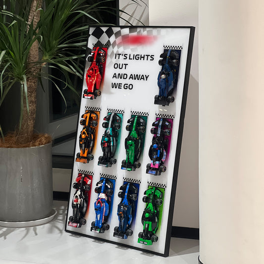 iLuane Display Wallboard for Lego Speed Champions Collector's Pack 66802, Display Frame for 10 Cars, Ideal for Adult Collectors, Home & Office Wall Mount, Style A(Cars Not Included)