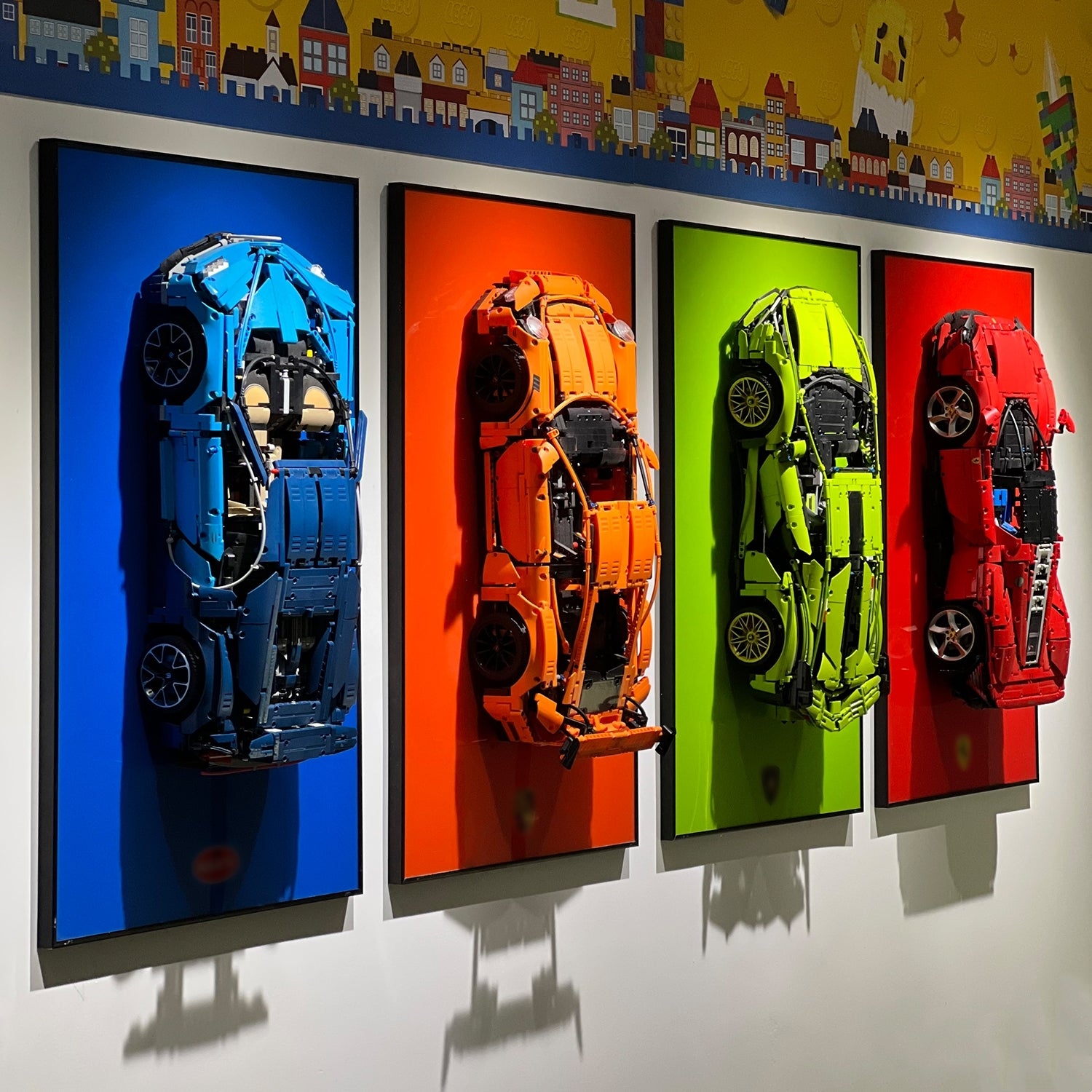 Lego wall display sale