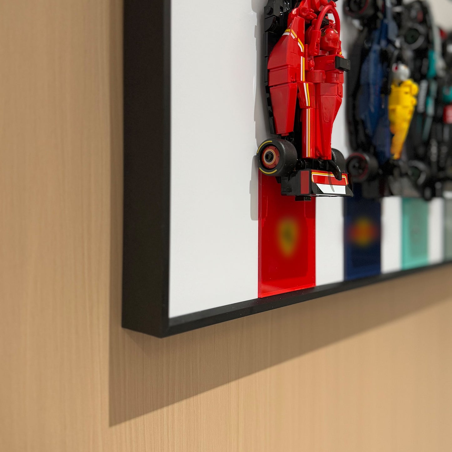 iLuane Display Wallboard for LEGO Speed Champions Ultimate Collector's Pack 66802, Holds 10 Cars on One Frame, Adult Collectibles Wall Mount, Home or Office Décor, Style A (No Car Included)