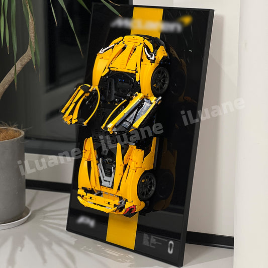 iLuane Display Wallboard for Lego Technic McLaren P1 42172 Coarse Striated  (Only Display Wallboard)