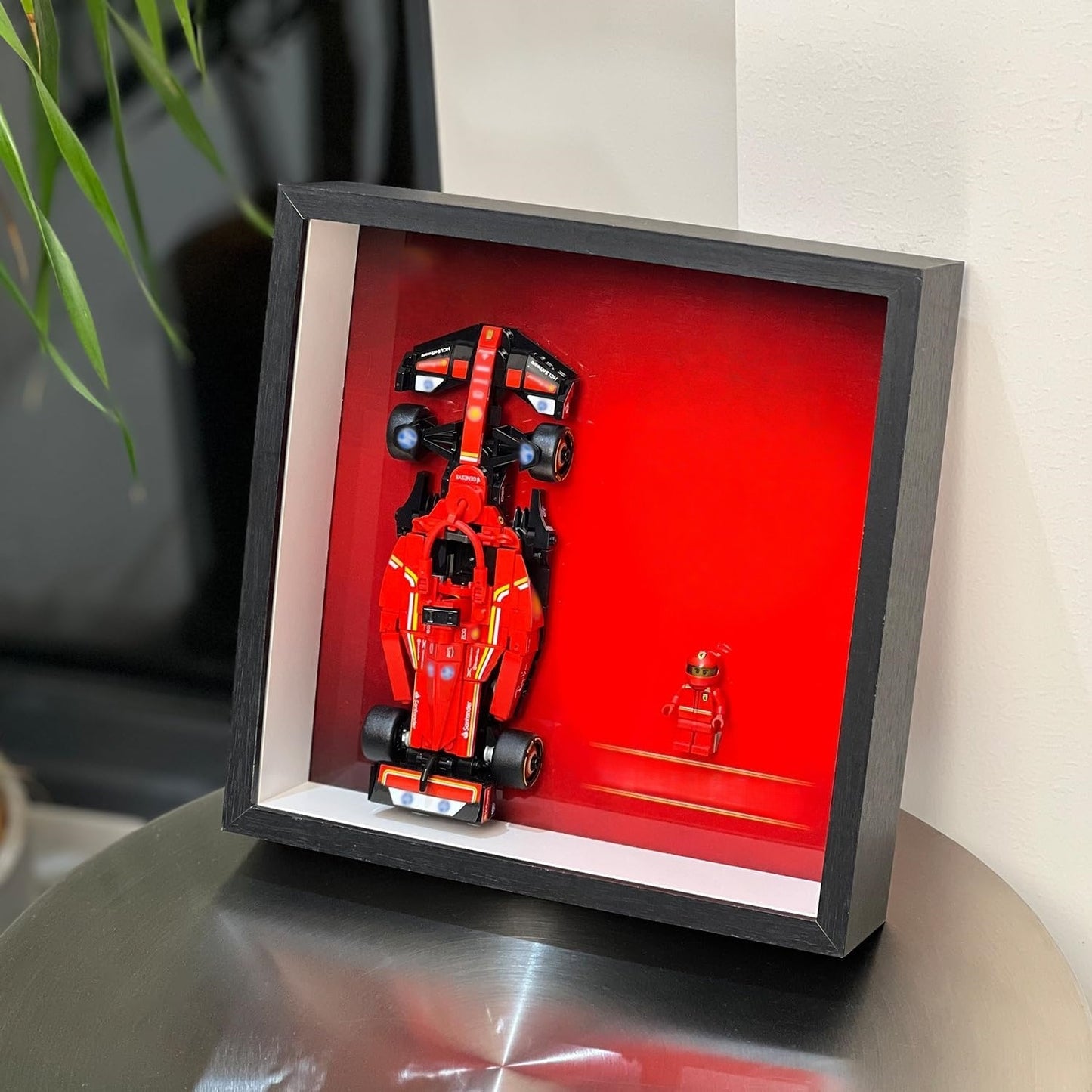 iLuane Display Wallboard for Speed Champions SF-24 F1 Race Car Toys - Building Sets 77242 , Adult Collectibles Wall Mount, Home or Office Décor (No Car Included)