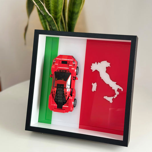 iLuane Display Wallboard for Lego Speed Champions 76895 F8 Tributo Toy Cars Building Kit, Collectibles Lego Car Wall Mount, Gifts for Adult(Only Display Wallboard)