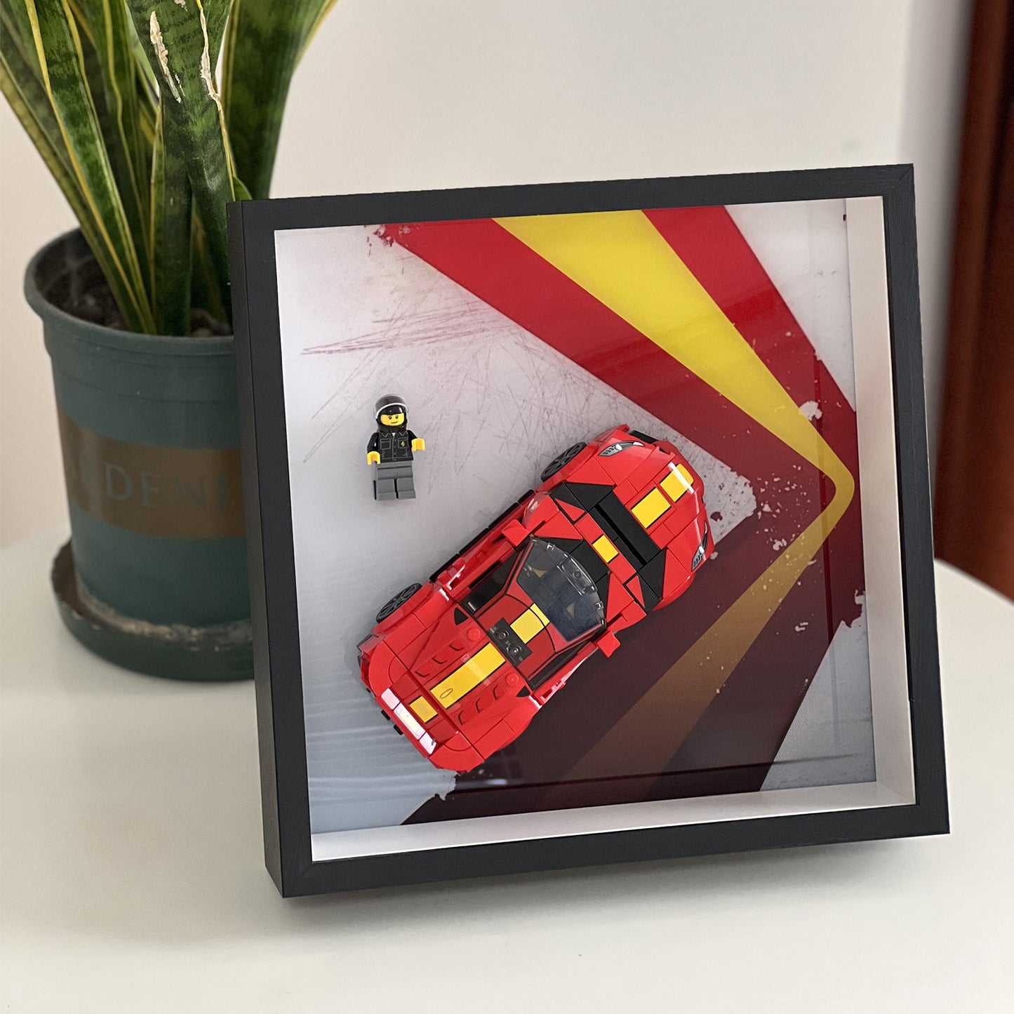 iLuane Display Wallboard for Lego Speed Champions 1970 512 M Toy Car 76914 Sports Red Race Car Toy, Collectibles Lego Car Wall Mount, Gifts for Adult(Only Display Wallboard)