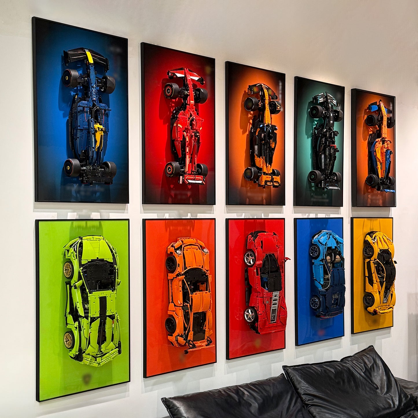 iLuane Display Wallboard for Lego Technic SF-24 Model Car Kit Building Set 42207 (No Car Included)