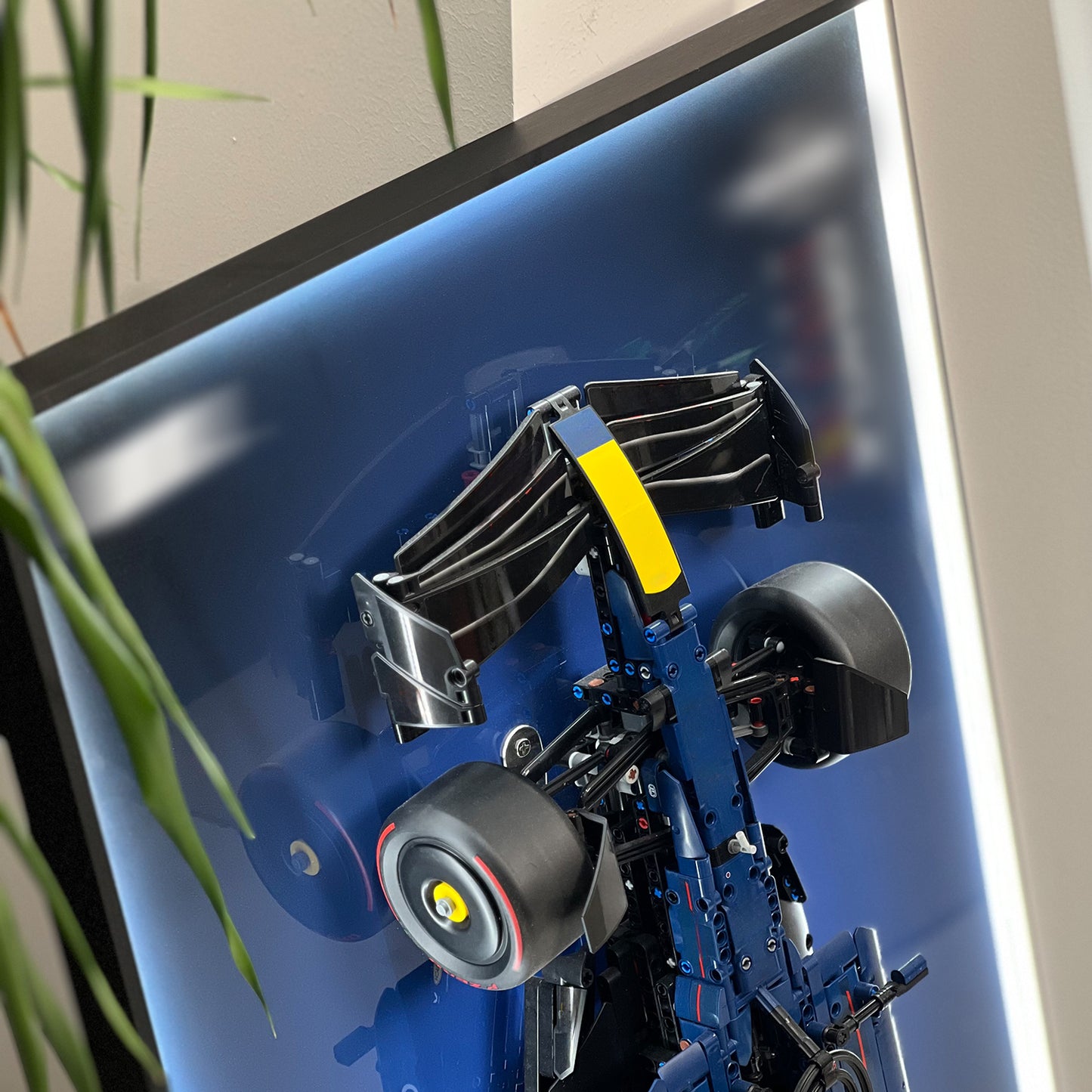 iLuane Display Wallboard for Lego Technic Racing RB20 Car 42206 with LED Lights (No Car Included)