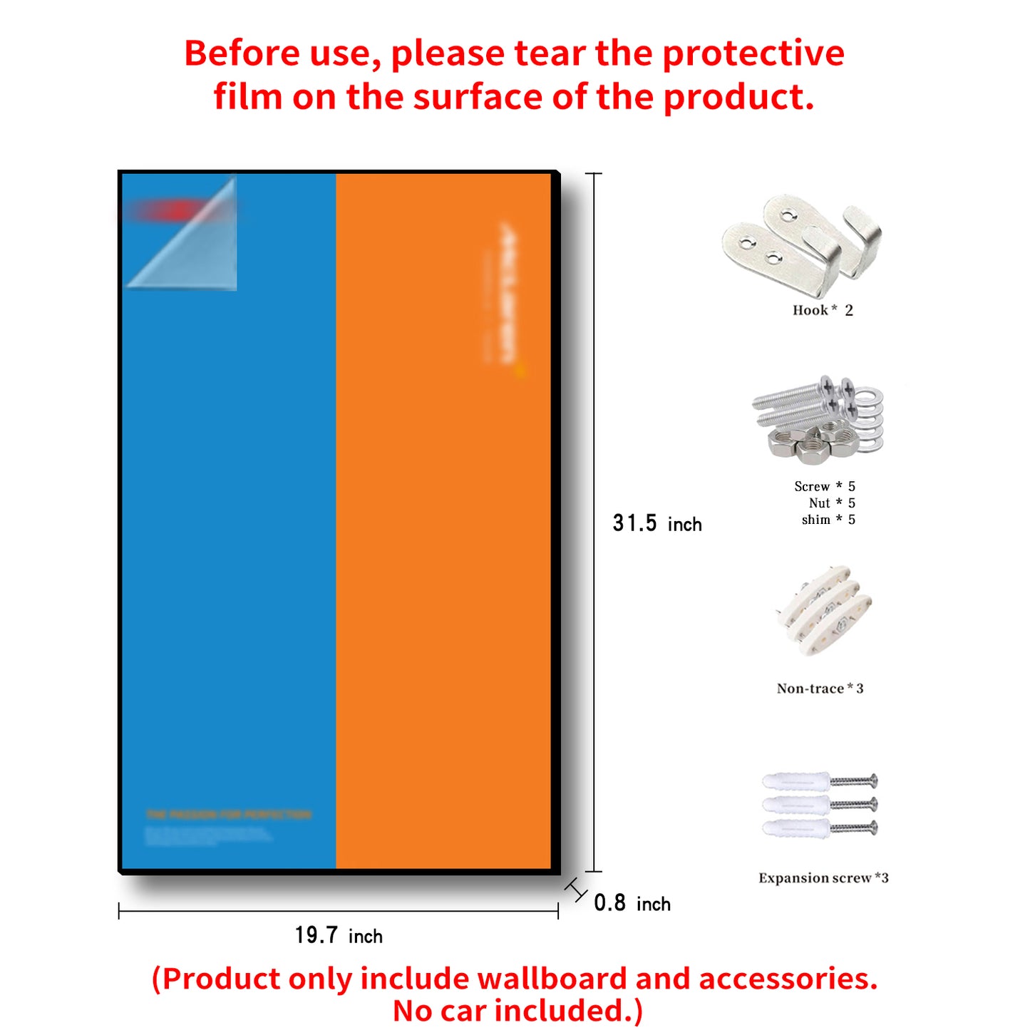 iLuane Display Wallboard for Lego 42141 Technic McLaren Formula 1 2022 Replica Race Car (Only Display Wallboard)