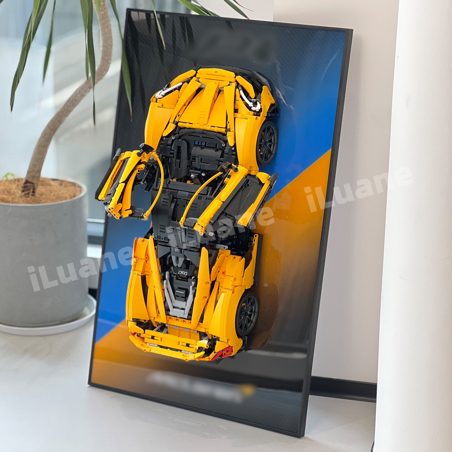 iLuane Display Wallboard for Lego Technic McLaren P1 42172 Gradient Colored  (Only Display Wallboard)