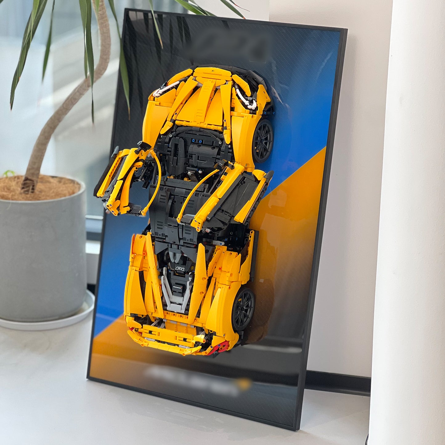 iLuane Display Wallboard for Lego Technic McLaren P1 42172 Gradient Colored  (Only Display Wallboard)