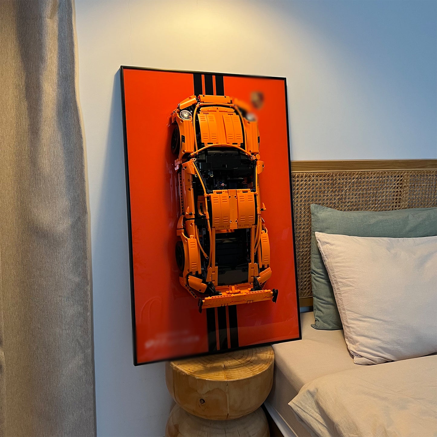 iLuane Display Wallboard for Lego Technic 42056 Porsche 911 GT3 RS (Only Display Wallboard)