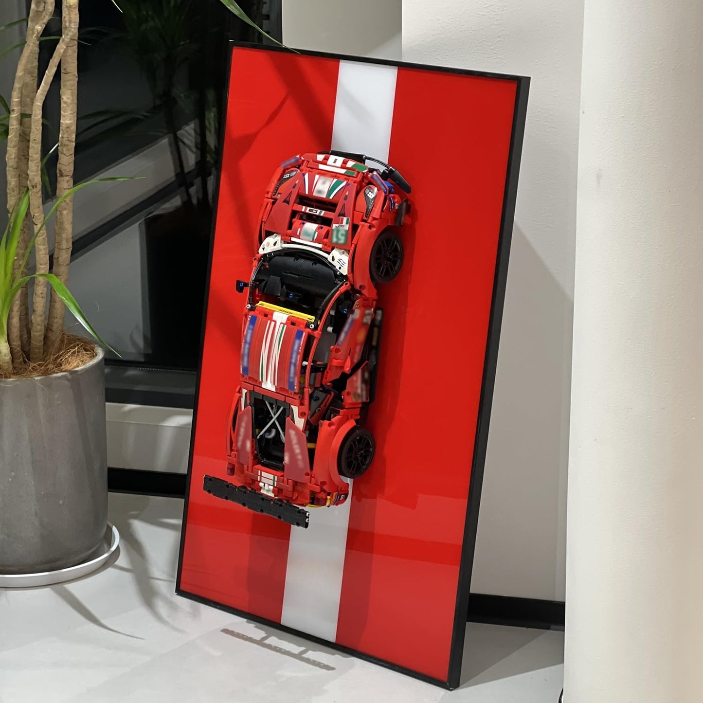 iLuane Display Wallboard for Lego Technic 488 GTE 42125 (Only Display Wallboard)