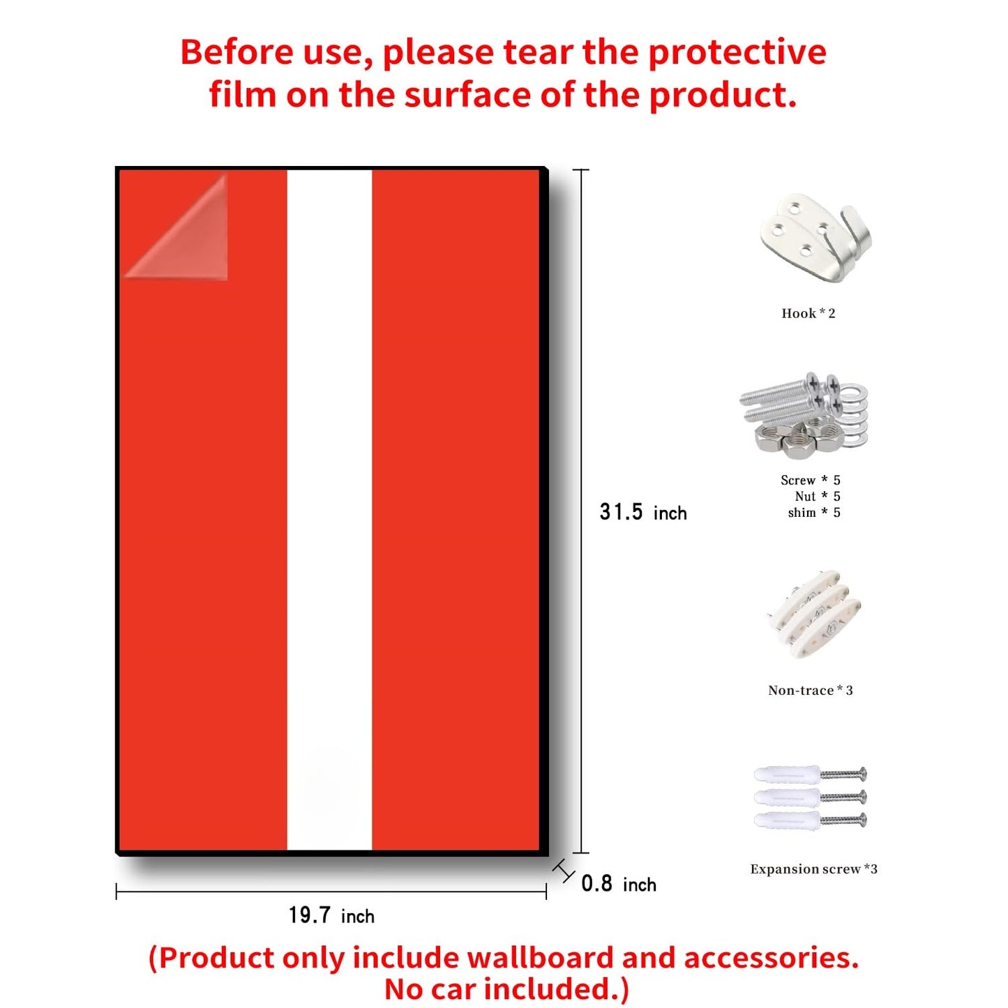 iLuane Display Wallboard for Lego Technic 488 GTE 42125 (Only Display Wallboard)