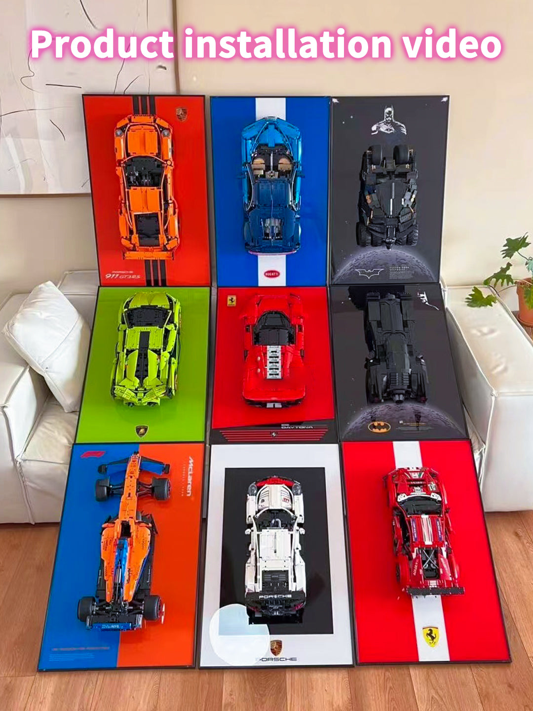 iLuane Display Wallboard for LEGO Icons Porsche 911 10295 Building Set