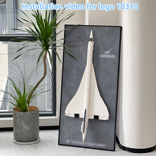 iLuane Display Wallboard for Lego Icons Concorde Model Aircraft 10318-